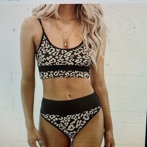 New! Amazing Lace I’m With The Band Leopard Bikini Size Medium NWT